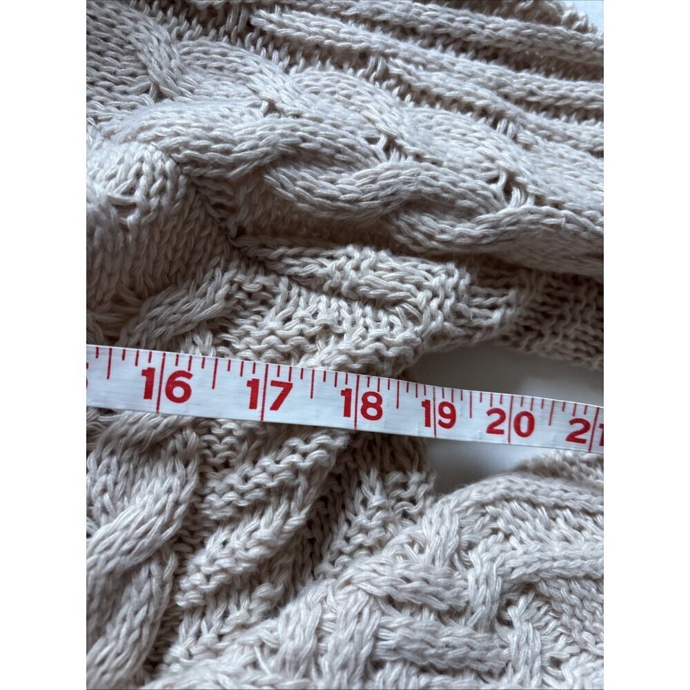 New Hem & Thread Tan Bulky Knit Sweater Size Small - Picture 5 of 6